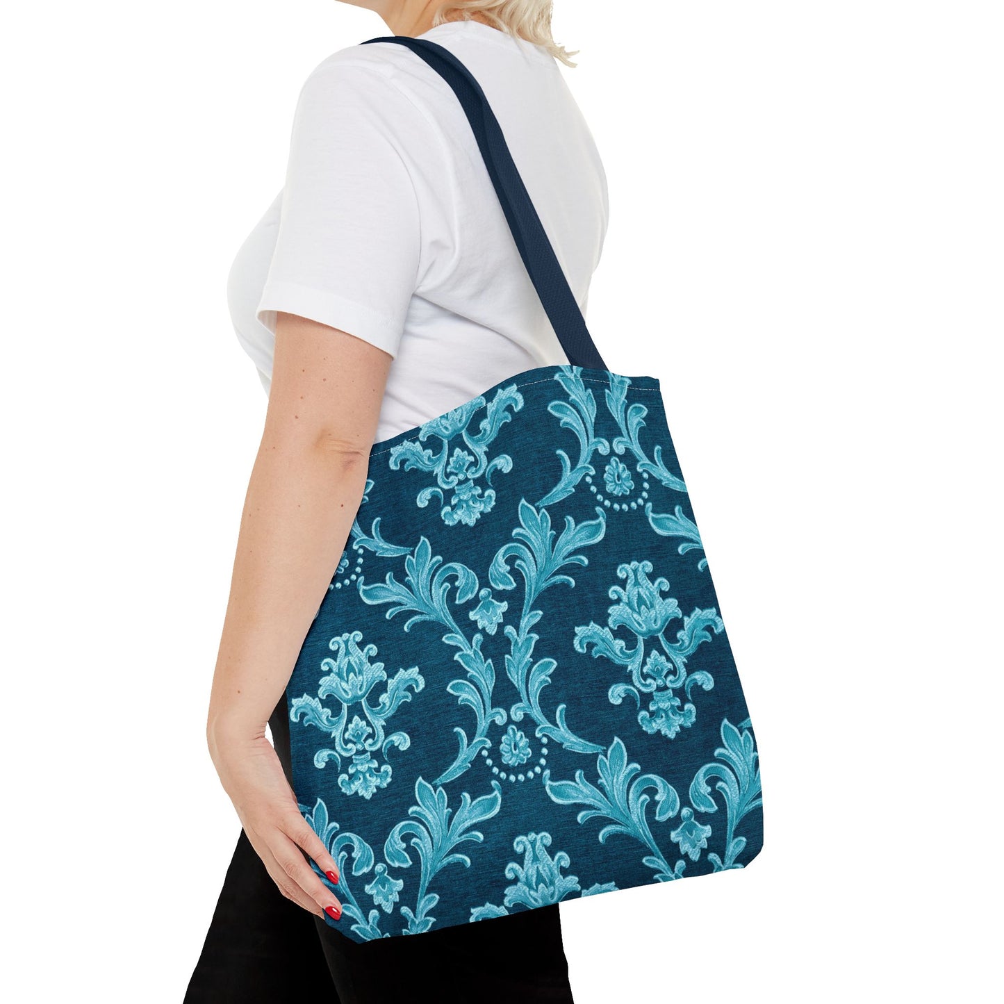 Elegant Floral Tote Bag, Reusable Shopping Bag, Eco-Friendly Carryall, Beach Tote, Gift for Her