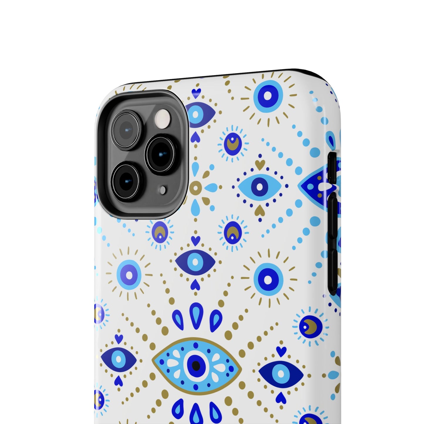 Blue Eye Pattern Tough Phone Cases, Durable Phone Cover, Bohemian Style, Unique Gift, Protective Tech Accessory