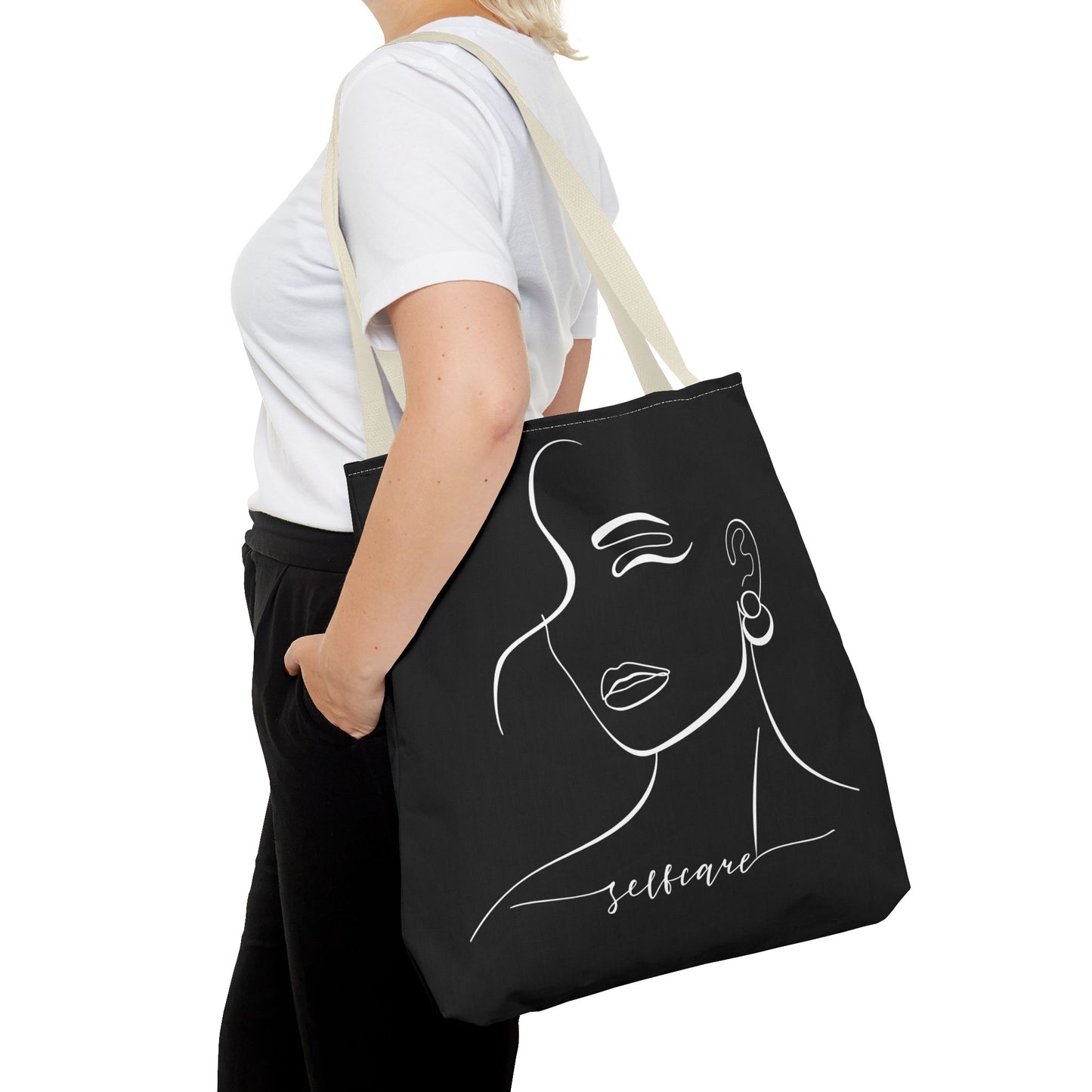 Stylish Self-Care Tote Bag, Minimalist Fashion Accessory, Gift for Her, Everyday Use, Self-Love Inspirational Bag