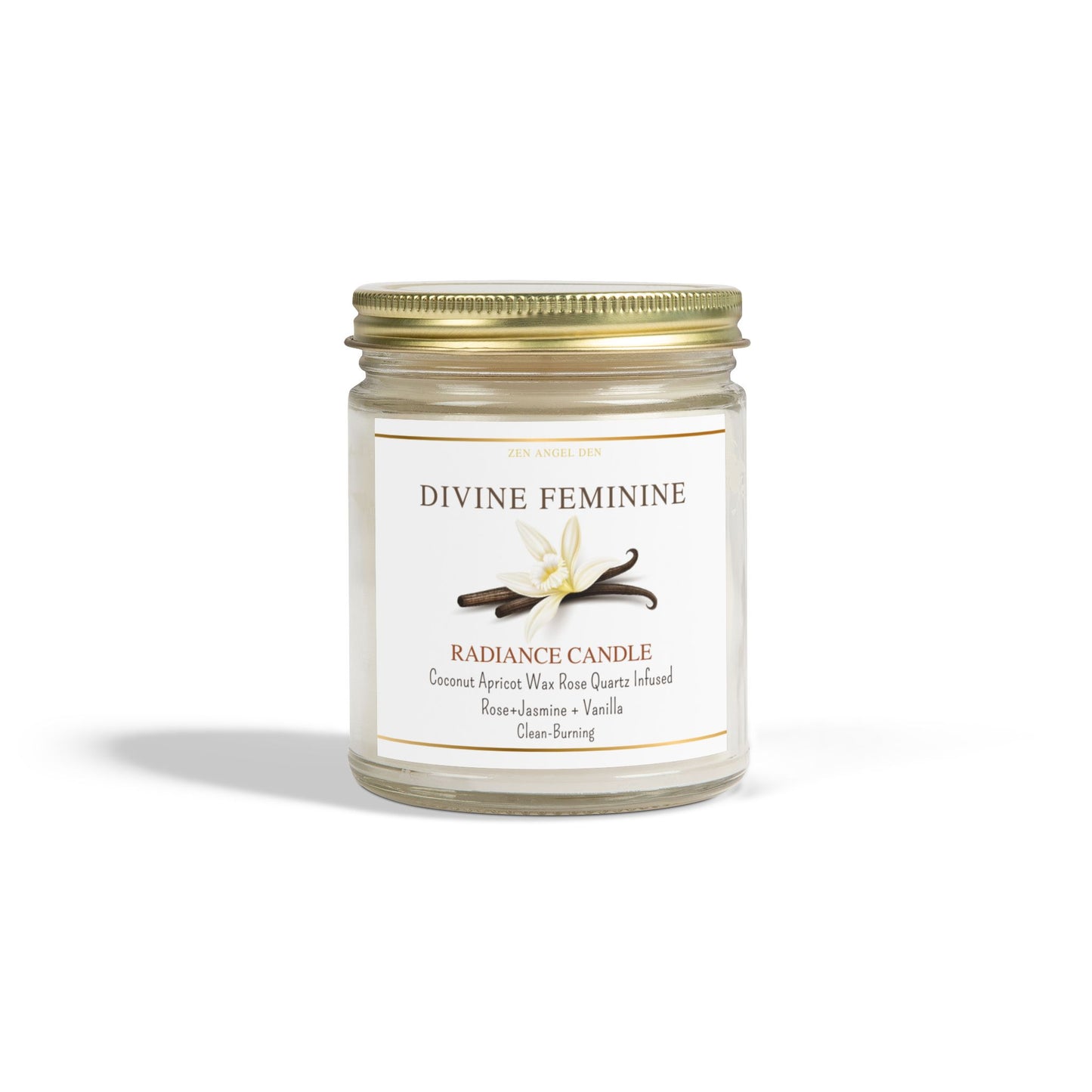 Scented Candles - Divine Feminine Vanilla Bean, Coconut Apricot Wax, Radiance Candle for Relaxation & Self-Care