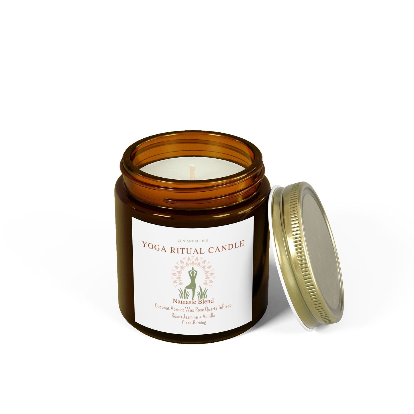 Yoga Ritual Candle - Scented Coconut Apricot Wax, Aromatherapy Candle, Spiritual Candle, Meditation Gift, Eco-Friendly Candle