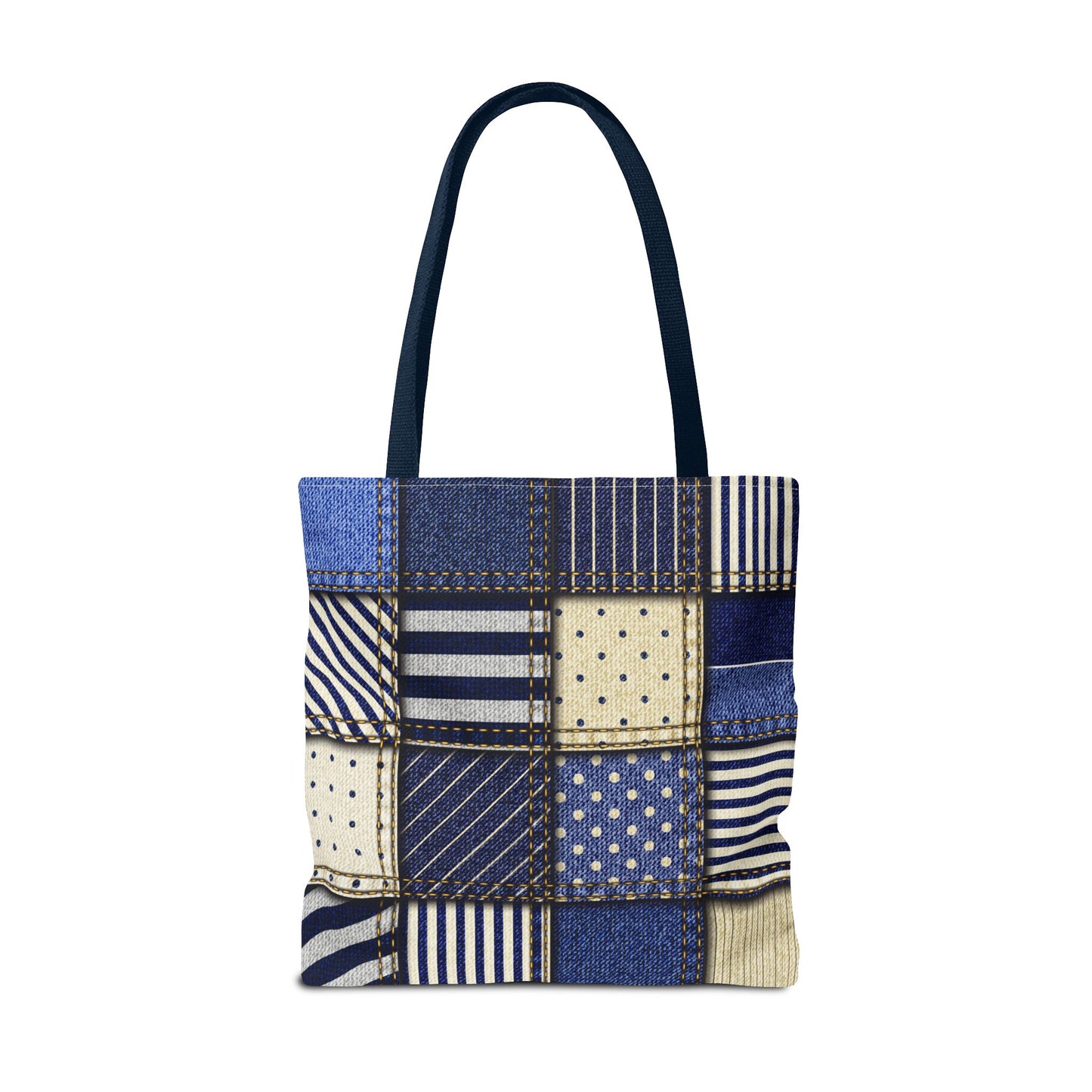 Denim Patchwork Tote Bag - Stylish Everyday Bag, Eco-Friendly Fashion, Perfect for Shopping, Beach, Travel, or Gifts
