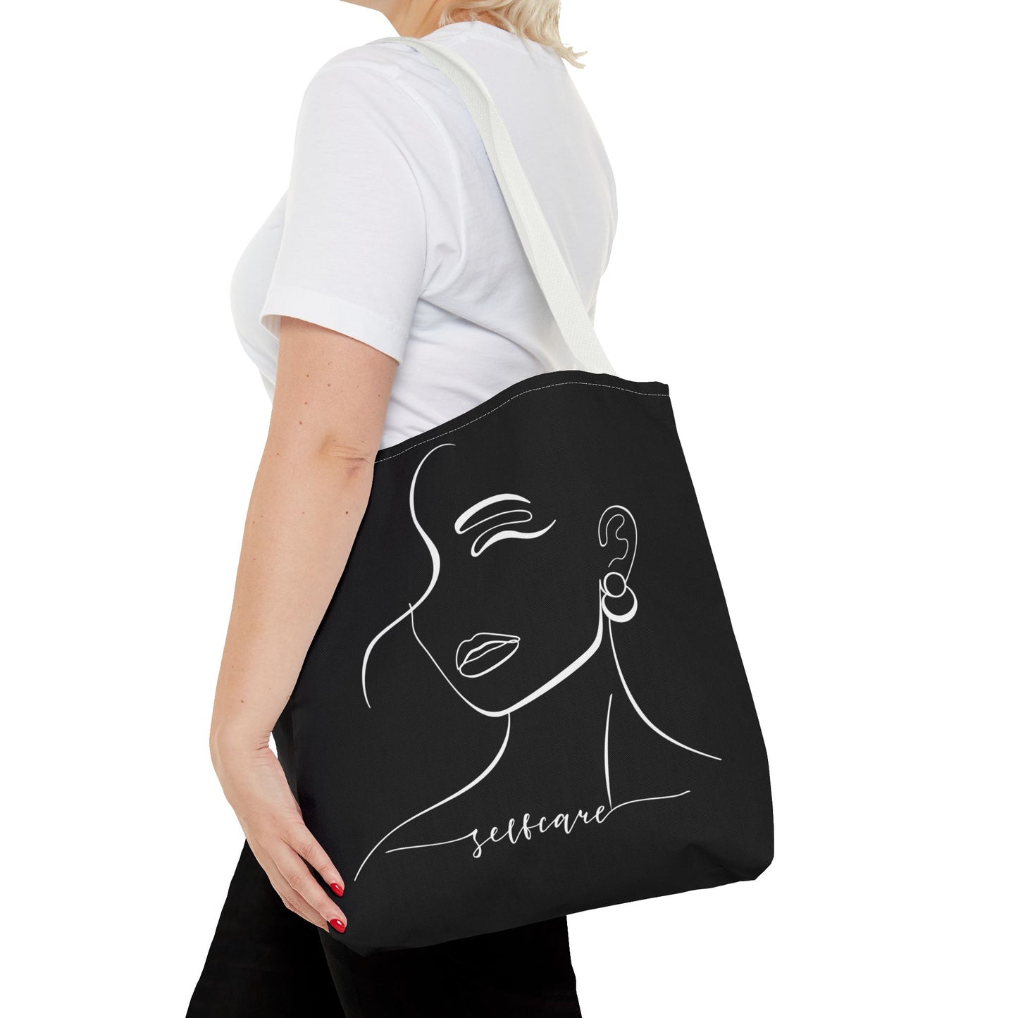 Stylish Self-Care Tote Bag, Minimalist Fashion Accessory, Gift for Her, Everyday Use, Self-Love Inspirational Bag
