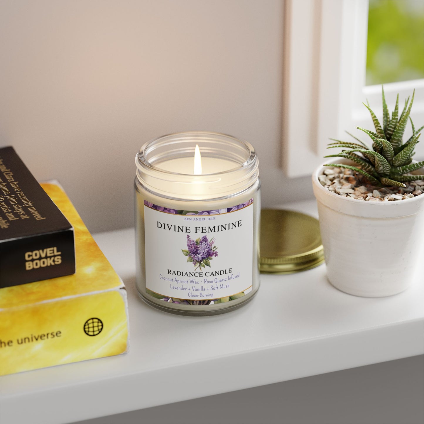 Radiance Candle Collection - Divine Feminine, Aromatherapy Candle, Eco-Friendly Wax, Lavender Vanilla, Home Decor, Gift for Her, Relaxation