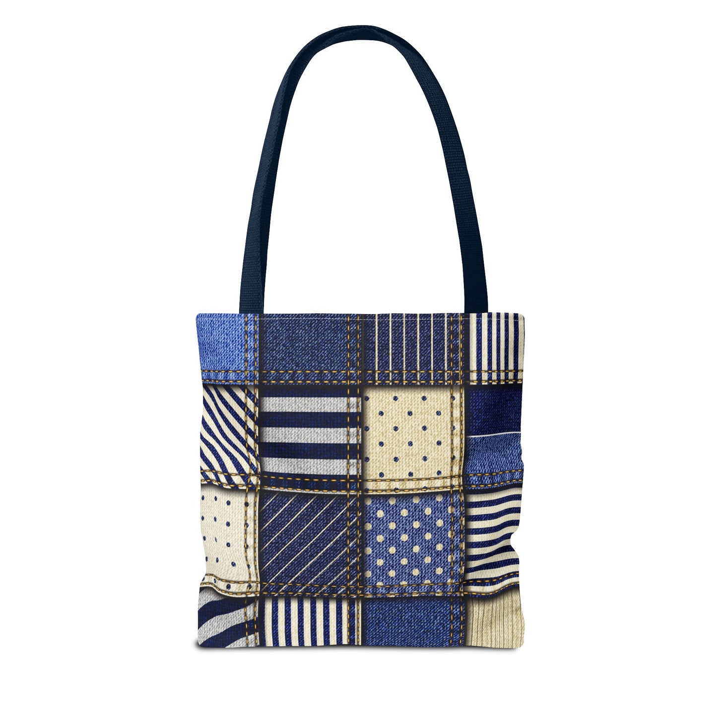 Denim Patchwork Tote Bag - Stylish Everyday Bag, Eco-Friendly Fashion, Perfect for Shopping, Beach, Travel, or Gifts