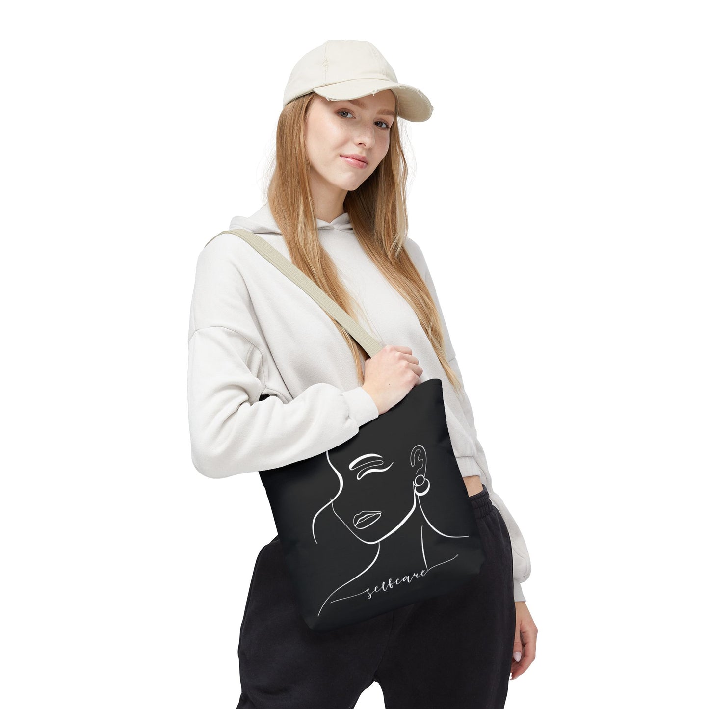 Stylish Self-Care Tote Bag, Minimalist Fashion Accessory, Gift for Her, Everyday Use, Self-Love Inspirational Bag
