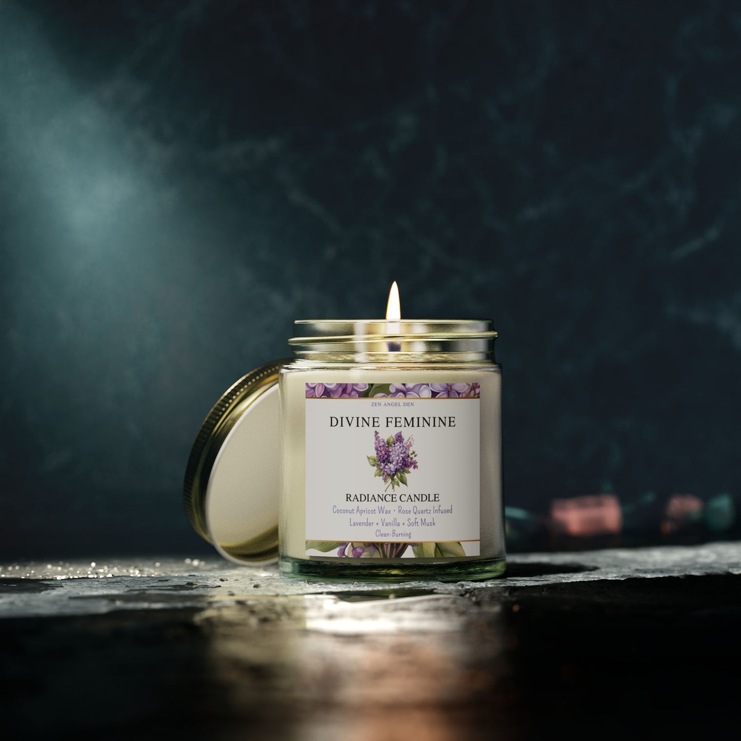 Radiance Candle Collection - Divine Feminine, Aromatherapy Candle, Eco-Friendly Wax, Lavender Vanilla, Home Decor, Gift for Her, Relaxation