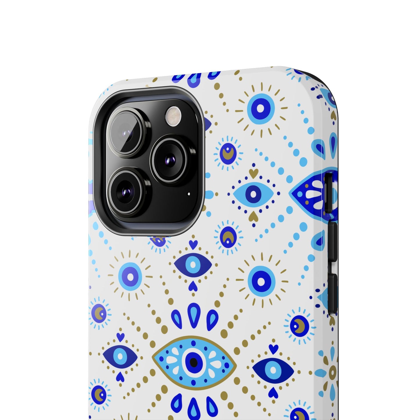Blue Eye Pattern Tough Phone Cases, Durable Phone Cover, Bohemian Style, Unique Gift, Protective Tech Accessory