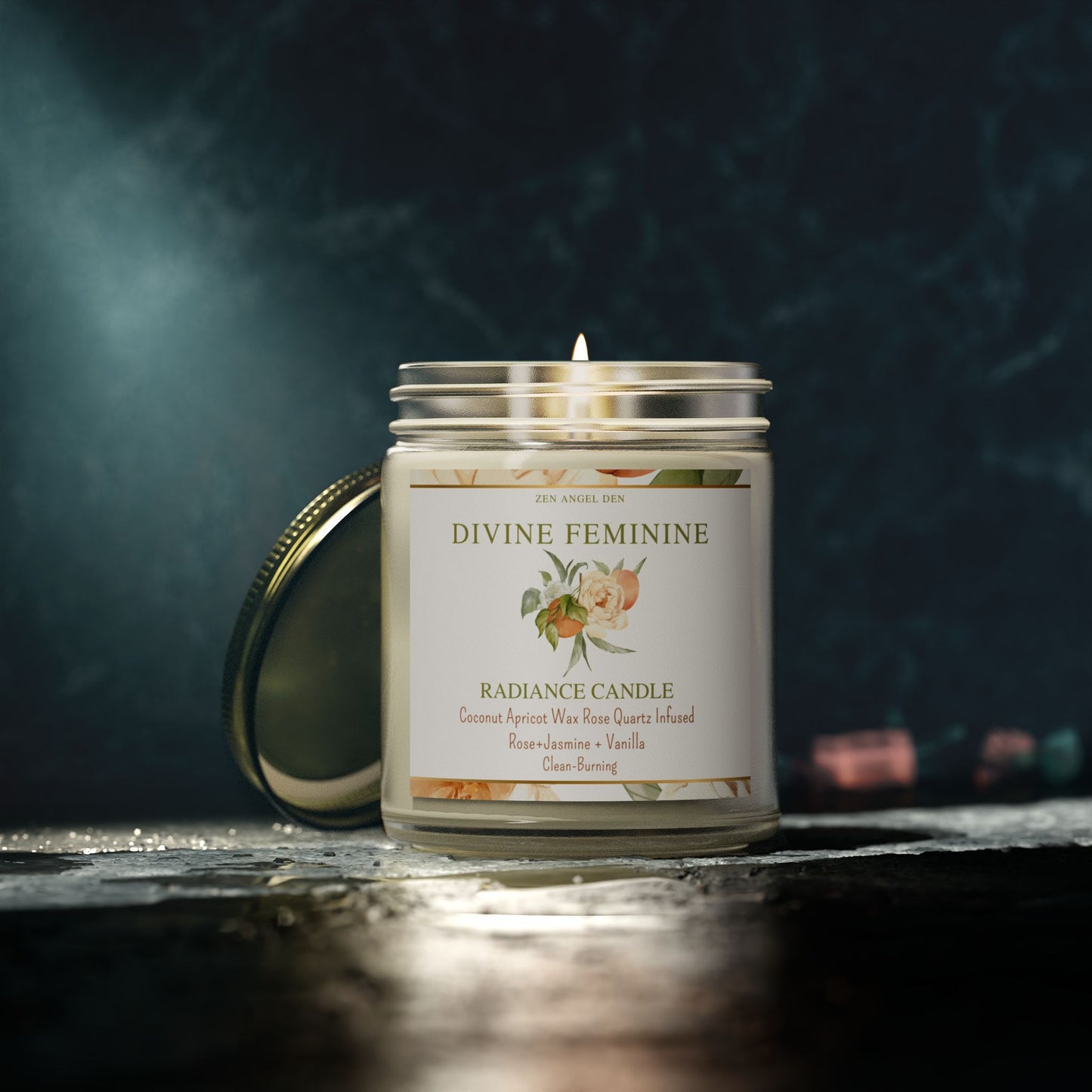 Divine Feminine Scented Candles - Coconut Apricot Wax, Radiance Candle for Relaxation, Gift for Her, Aromatherapy, Home Decor