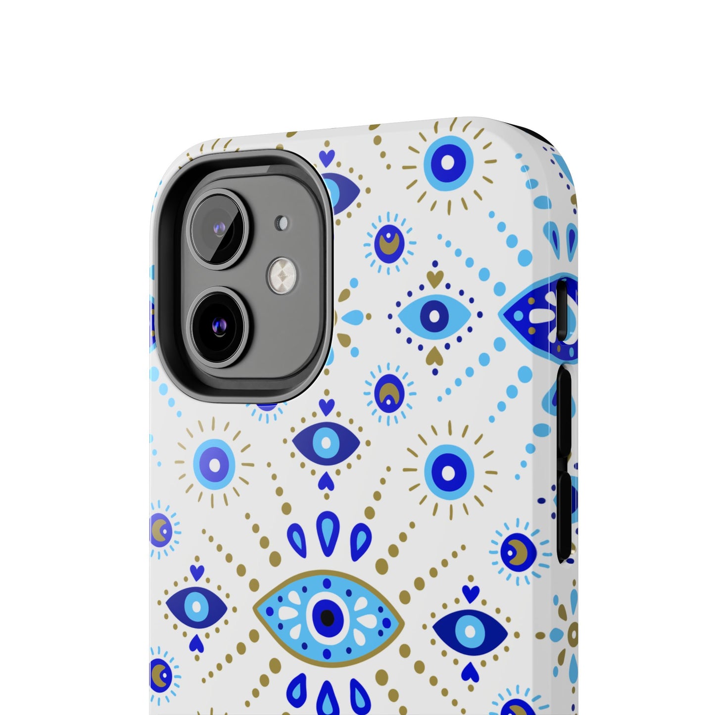 Blue Eye Pattern Tough Phone Cases, Durable Phone Cover, Bohemian Style, Unique Gift, Protective Tech Accessory