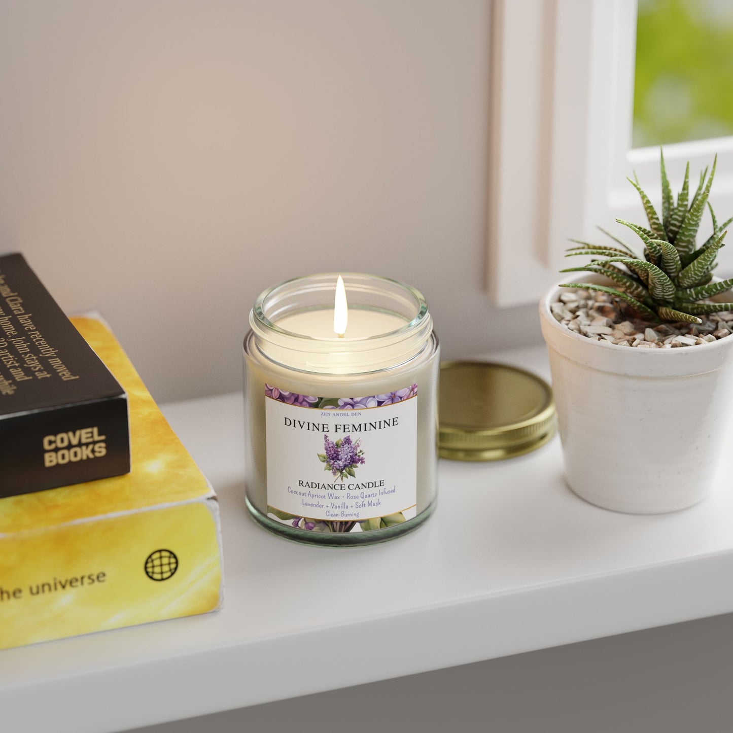Radiance Candle Collection - Divine Feminine, Aromatherapy Candle, Eco-Friendly Wax, Lavender Vanilla, Home Decor, Gift for Her, Relaxation