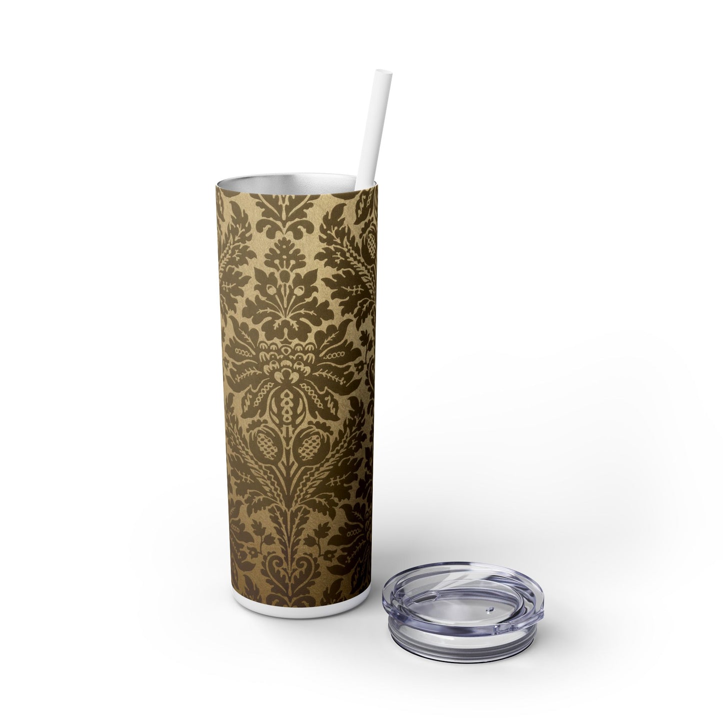 Elegant Vintage Skinny Tumbler with Straw, 20oz, Insulated Drinkware for Special Occasions, Home Office Accessory, Gift Idea, Travel [...]