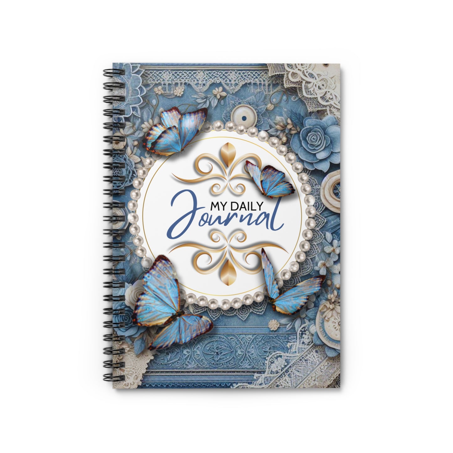 Elegant Butterfly Journal - Ruled Line - Writing Notebook & Diary for Her