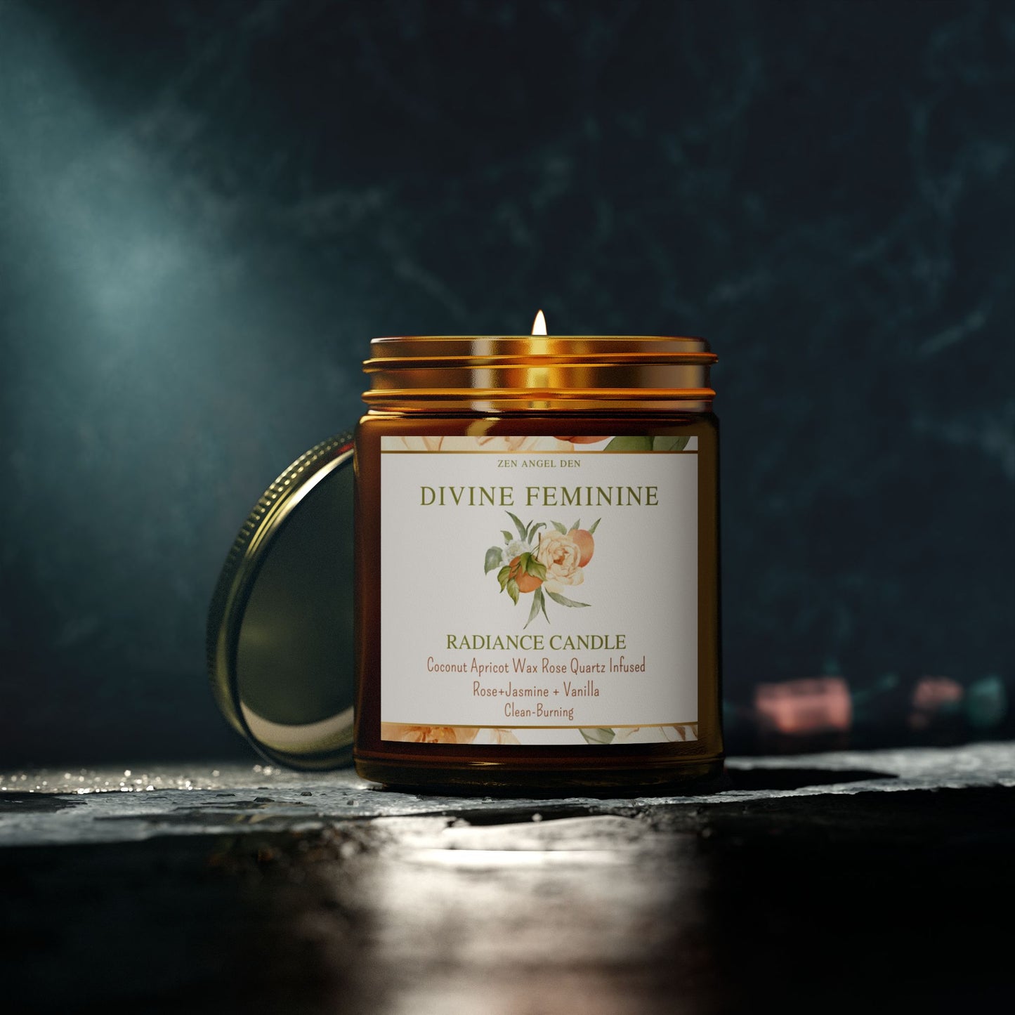 Divine Feminine Scented Candles - Coconut Apricot Wax, Radiance Candle for Relaxation, Gift for Her, Aromatherapy, Home Decor