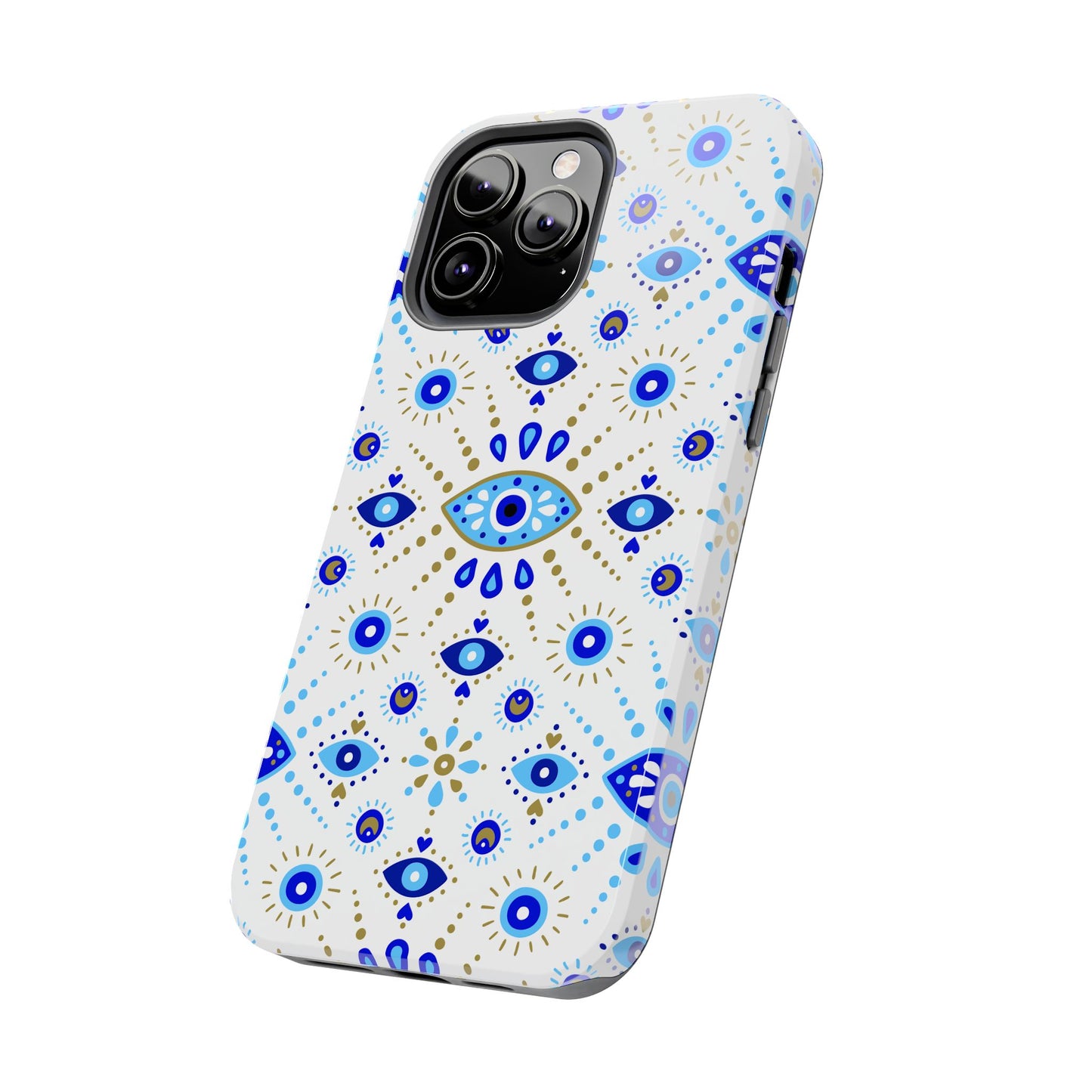 Blue Eye Pattern Tough Phone Cases, Durable Phone Cover, Bohemian Style, Unique Gift, Protective Tech Accessory