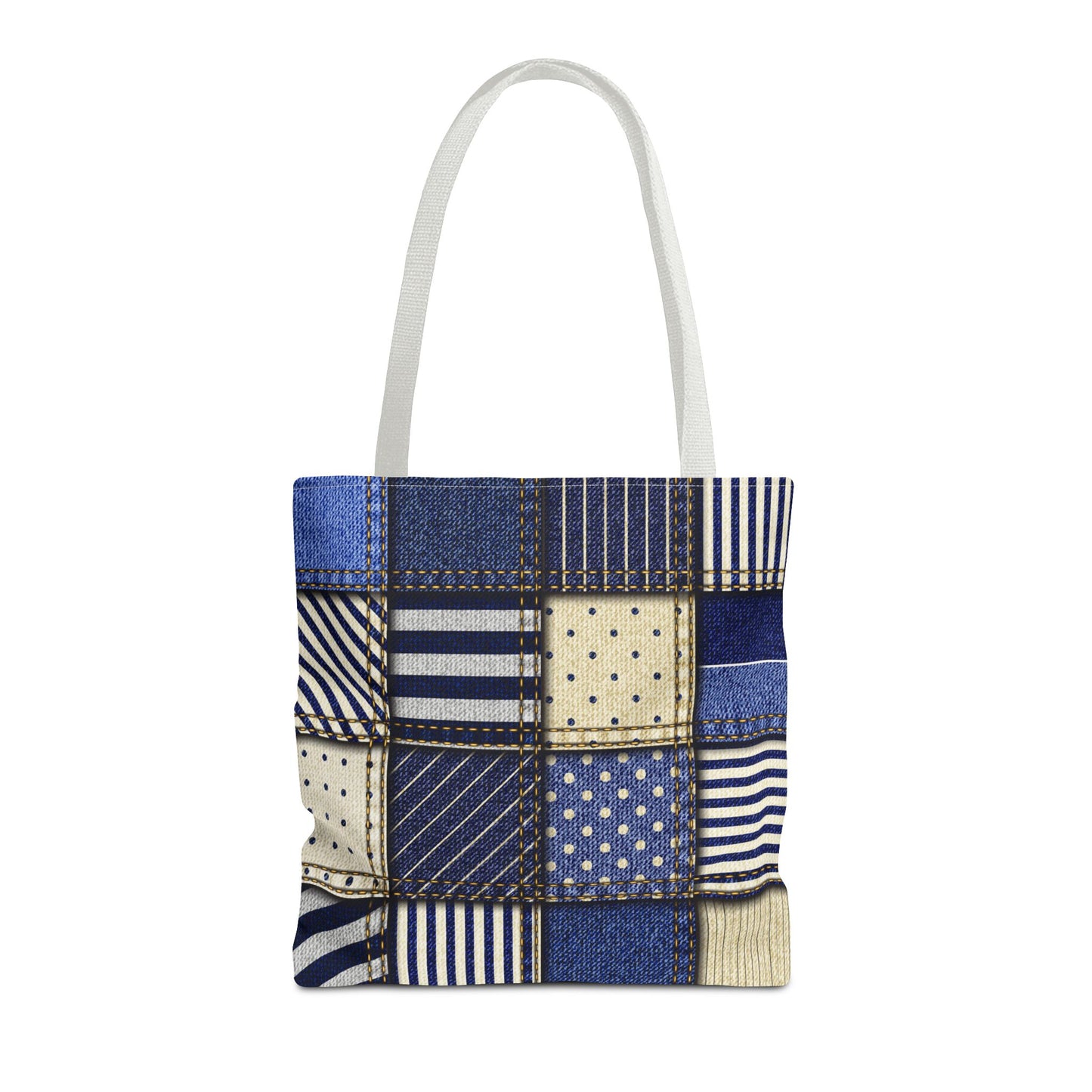 Denim Patchwork Tote Bag - Stylish Everyday Bag, Eco-Friendly Fashion, Perfect for Shopping, Beach, Travel, or Gifts