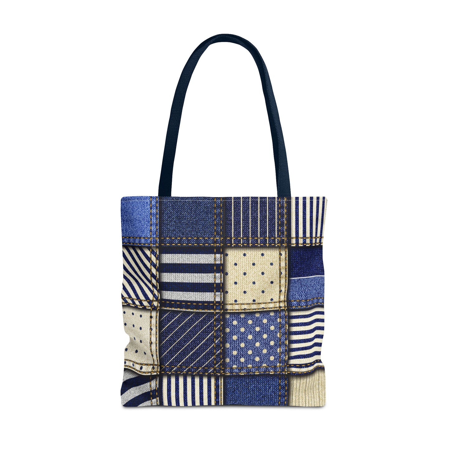 Denim Patchwork Tote Bag - Stylish Everyday Bag, Eco-Friendly Fashion, Perfect for Shopping, Beach, Travel, or Gifts