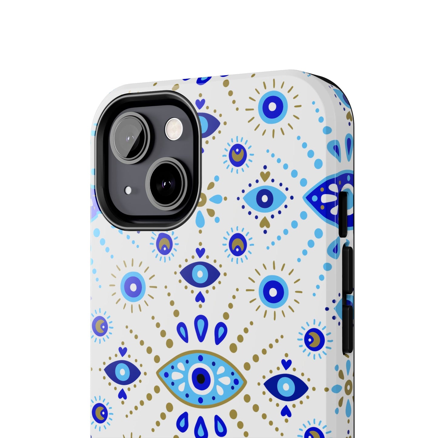 Blue Eye Pattern Tough Phone Cases, Durable Phone Cover, Bohemian Style, Unique Gift, Protective Tech Accessory