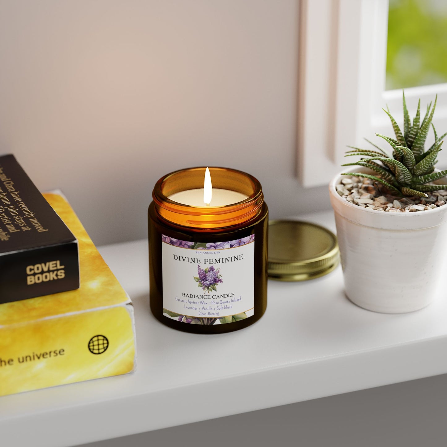 Radiance Candle Collection - Divine Feminine, Aromatherapy Candle, Eco-Friendly Wax, Lavender Vanilla, Home Decor, Gift for Her, Relaxation