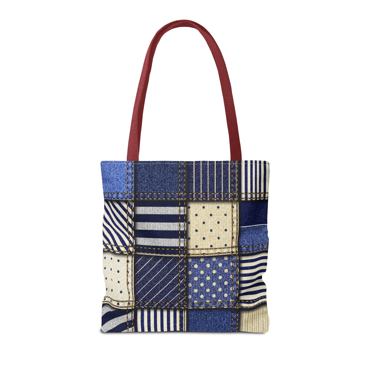 Denim Patchwork Tote Bag - Stylish Everyday Bag, Eco-Friendly Fashion, Perfect for Shopping, Beach, Travel, or Gifts