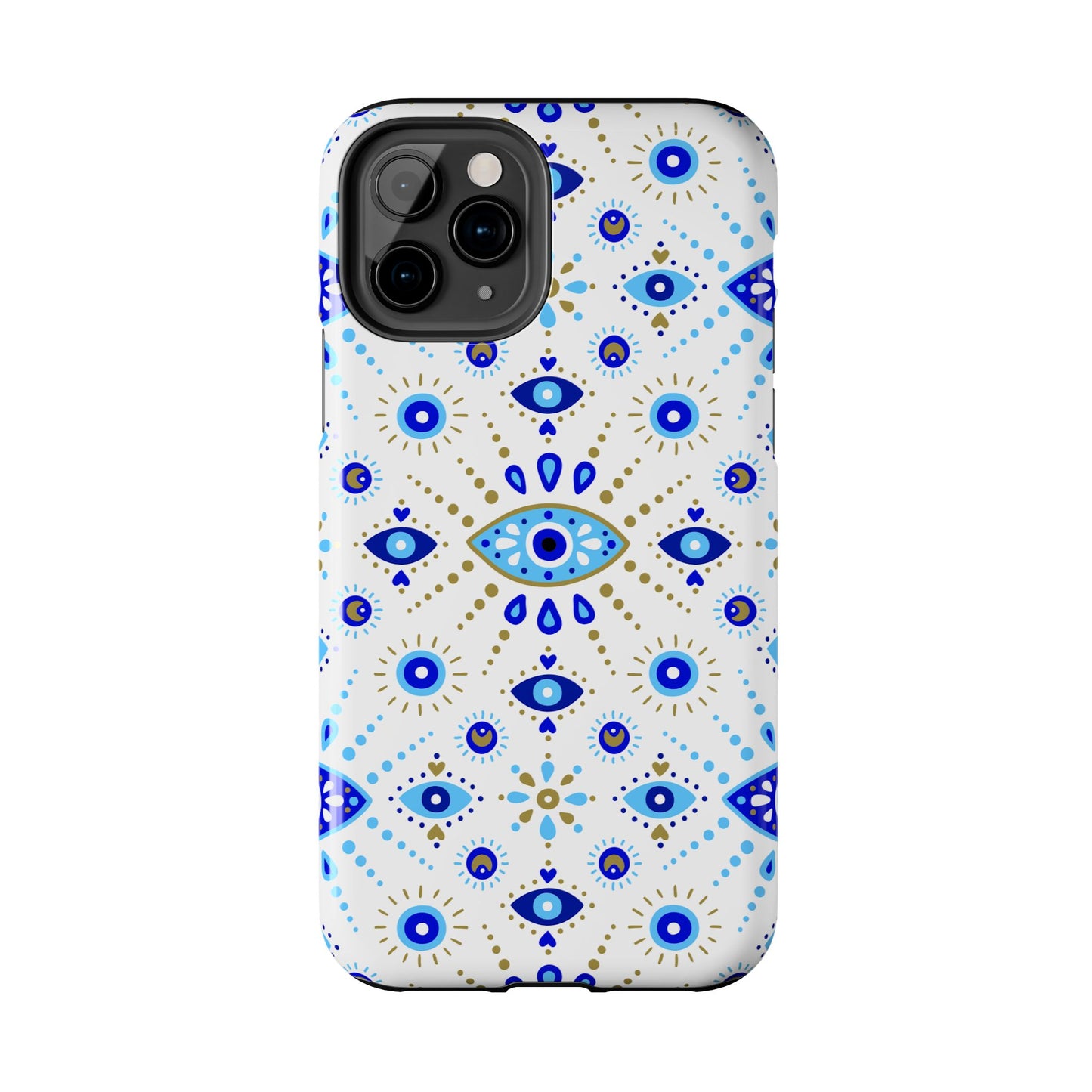 Blue Eye Pattern Tough Phone Cases, Durable Phone Cover, Bohemian Style, Unique Gift, Protective Tech Accessory
