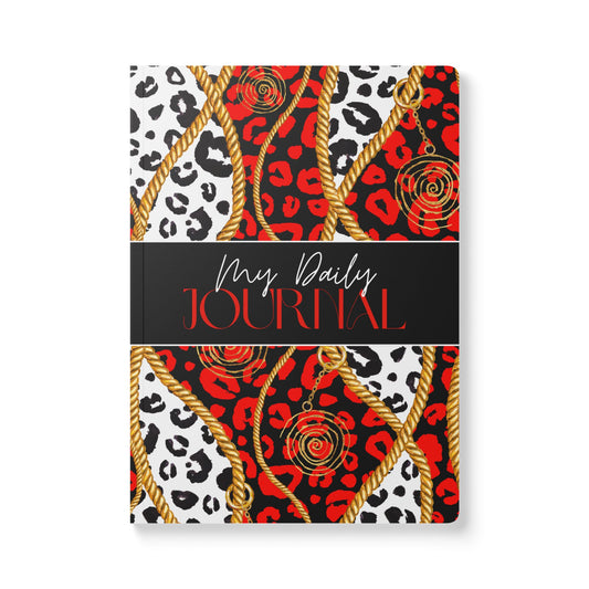 Chic Softcover Journal for Daily Reflections, Stylish Notebook, Perfect Gift for Creatives, Notepad for Dreamers, Diary with Inside Prints