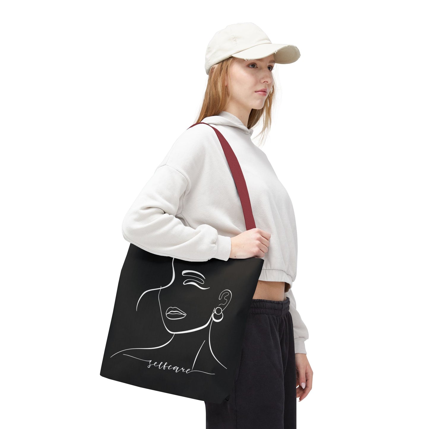 Stylish Self-Care Tote Bag, Minimalist Fashion Accessory, Gift for Her, Everyday Use, Self-Love Inspirational Bag