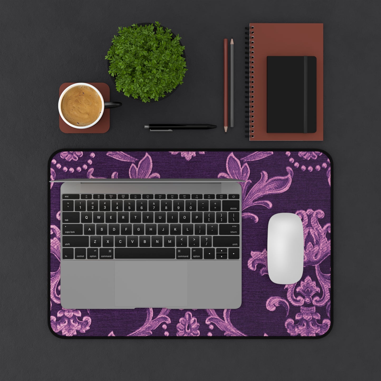 Elegant Floral Desk Mat, Stylish Mouse Pad, Home Office Decor, Workstation Accessory, Perfect Gift for Her