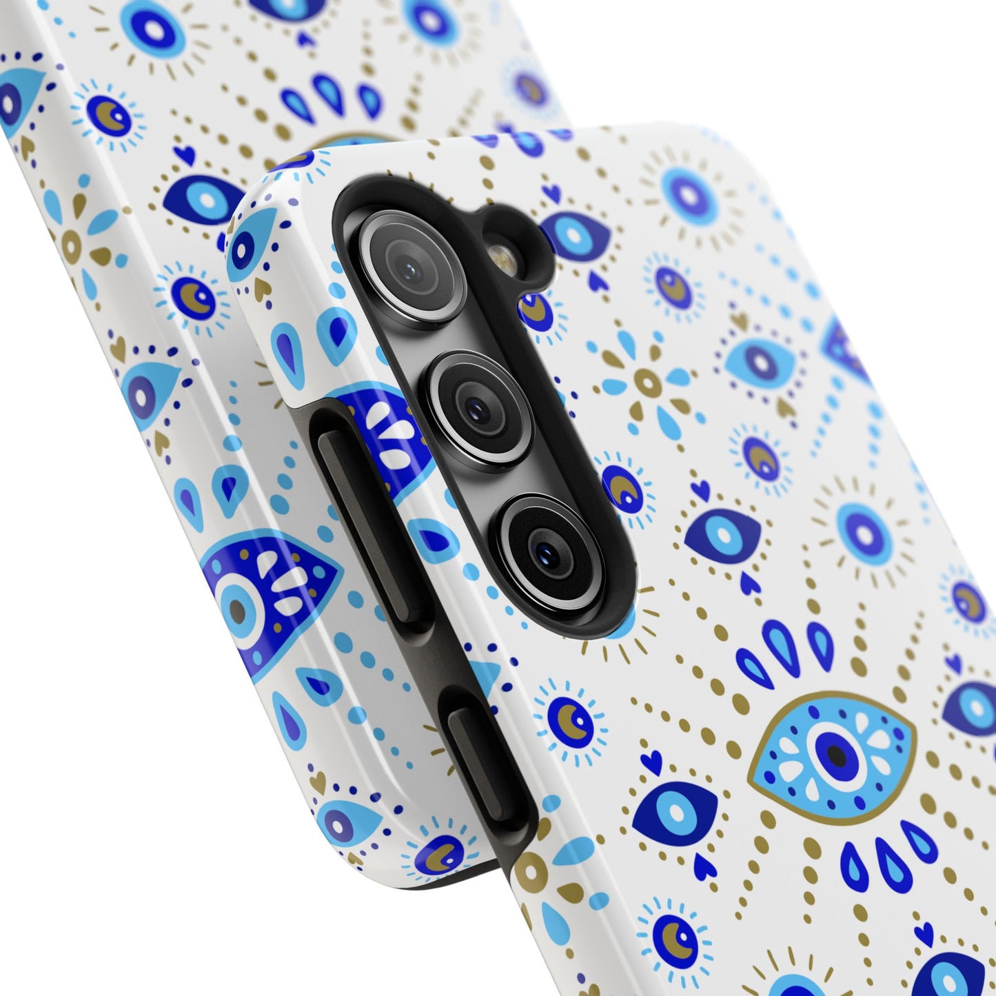 Blue Eye Pattern Tough Phone Cases, Durable Phone Cover, Bohemian Style, Unique Gift, Protective Tech Accessory