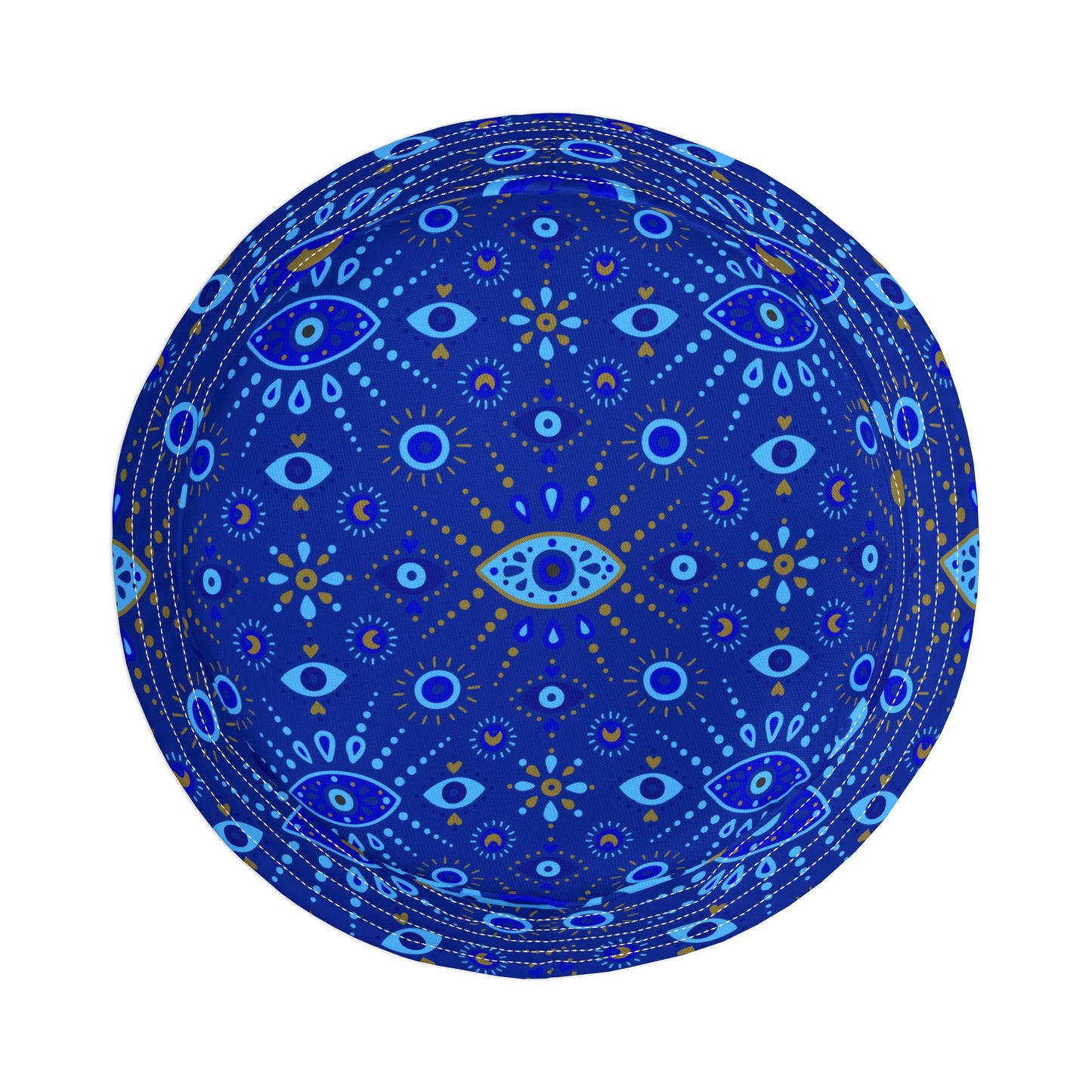 Blue Bohemian Bucket Hat, Stylish Summer Accessory, Beach Hat, Festival Gear, Unisex Fashion Headwear, Gift for Him or Her