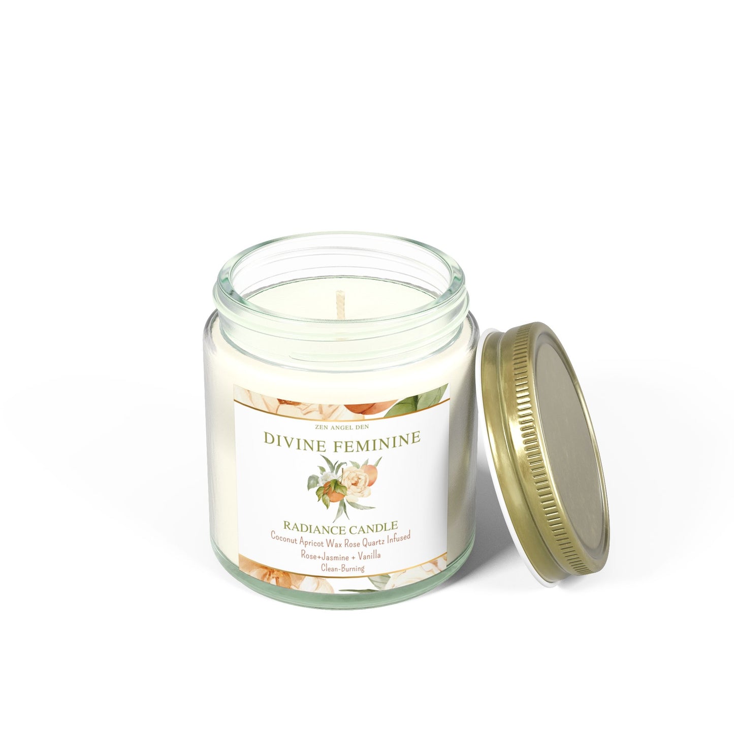 Divine Feminine Scented Candles - Coconut Apricot Wax, Radiance Candle for Relaxation, Gift for Her, Aromatherapy, Home Decor