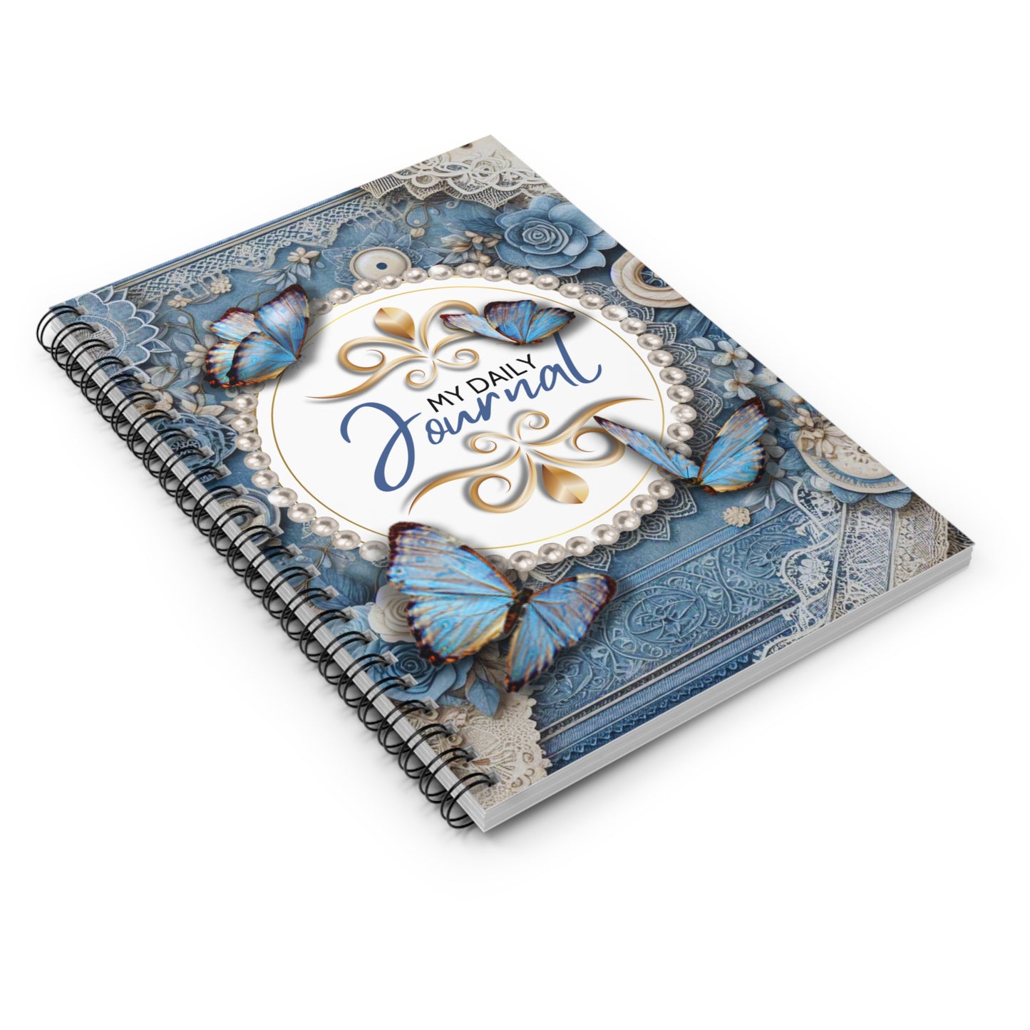 Elegant Butterfly Journal - Ruled Line - Writing Notebook & Diary for Her