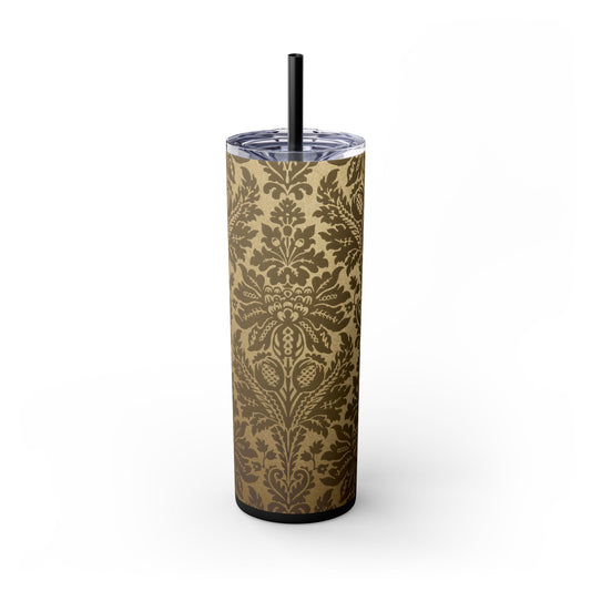 Elegant Vintage Skinny Tumbler with Straw, 20oz, Insulated Drinkware for Special Occasions, Home Office Accessory, Gift Idea, Travel [...]