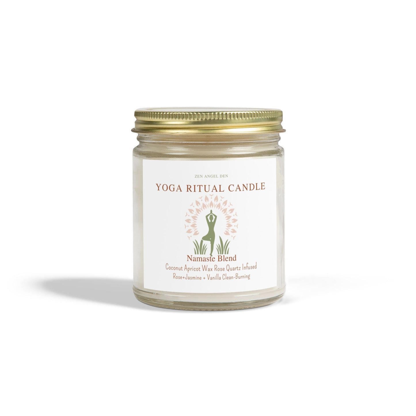 Yoga Ritual Candle - Scented Coconut Apricot Wax, Aromatherapy Candle, Spiritual Candle, Meditation Gift, Eco-Friendly Candle