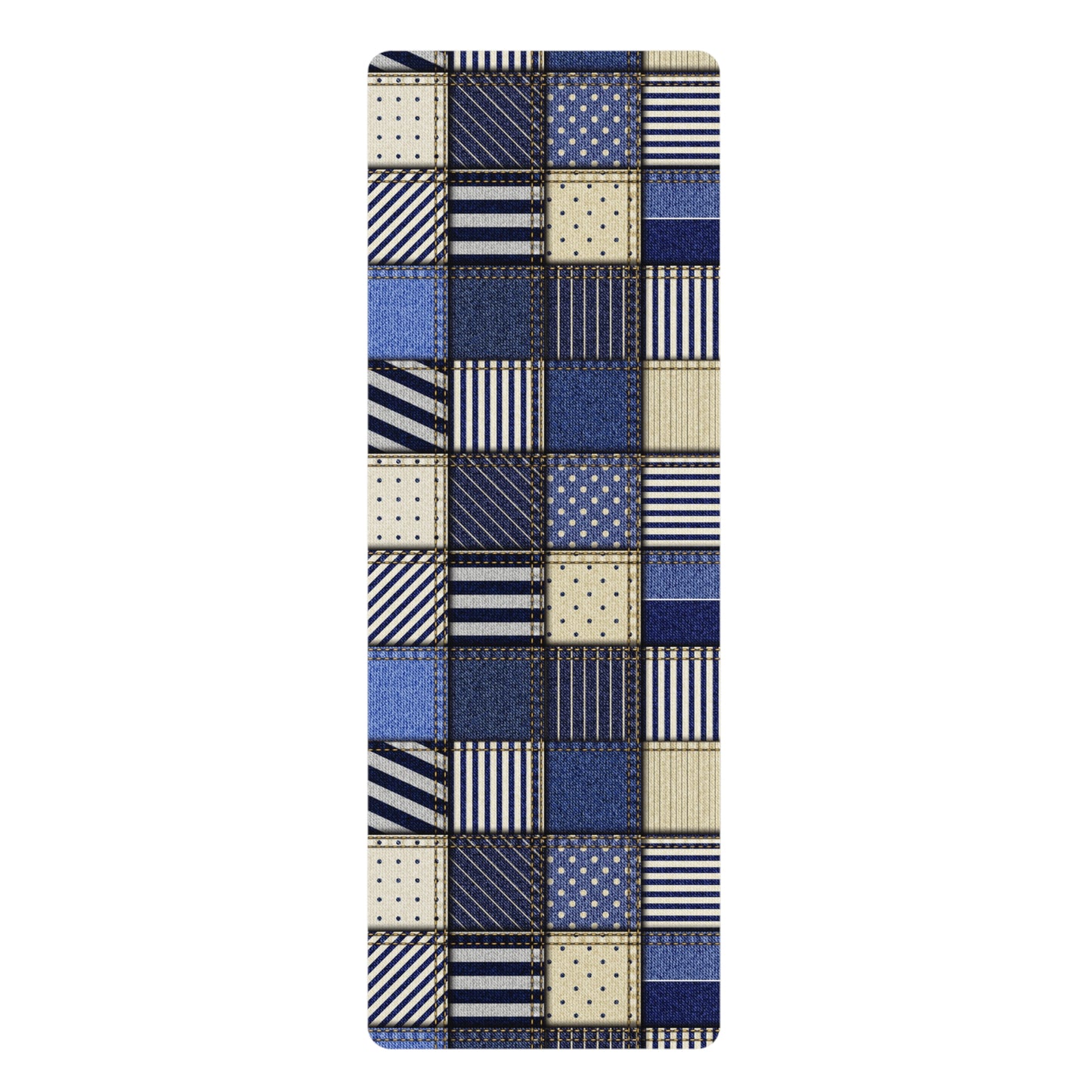 Patchwork Rubber Yoga Mat | Eco-Friendly Fitness Mat, Exercise Essentials, Stylish Yoga Gear, Perfect for Home Workouts, Gift for Yogis