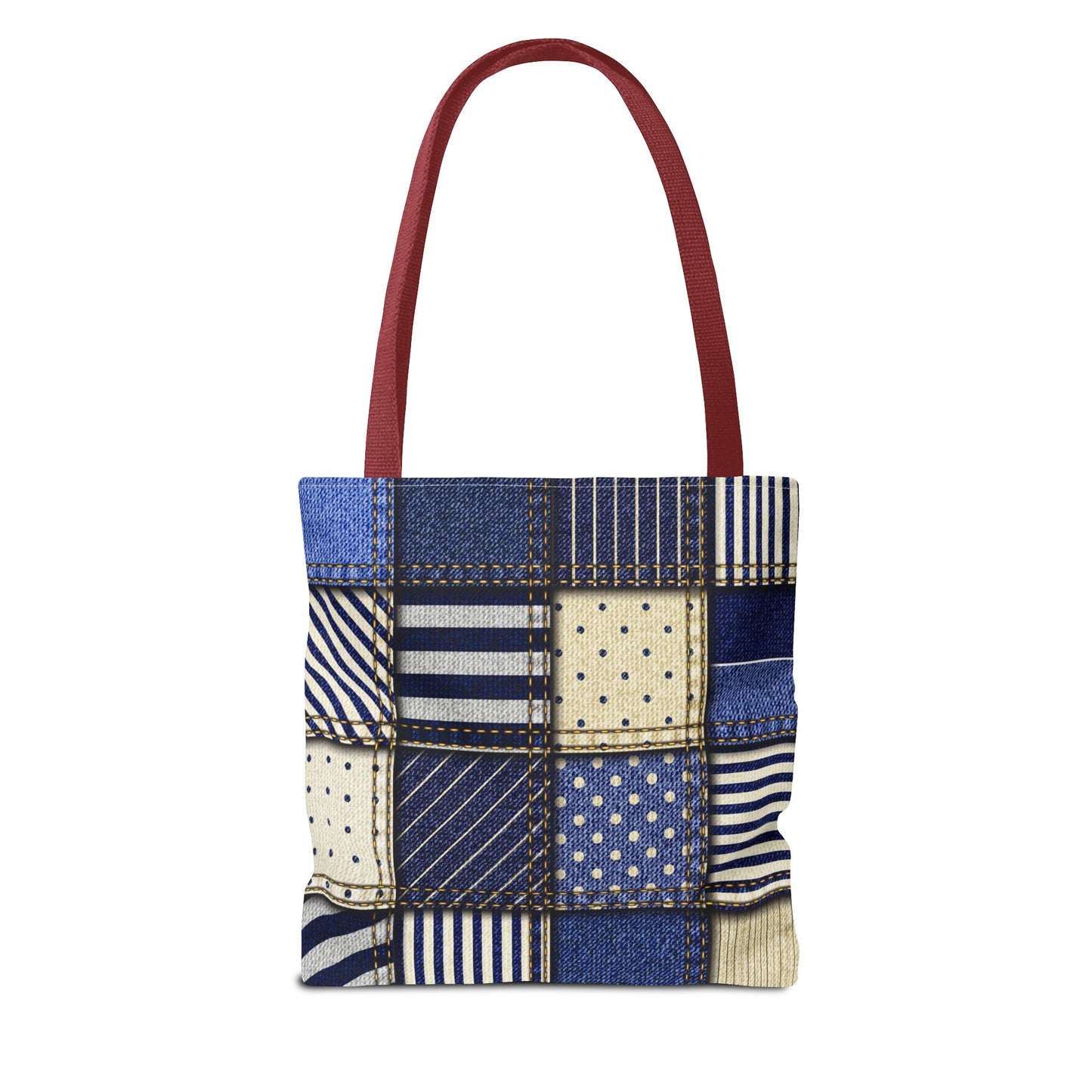 Denim Patchwork Tote Bag - Stylish Everyday Bag, Eco-Friendly Fashion, Perfect for Shopping, Beach, Travel, or Gifts