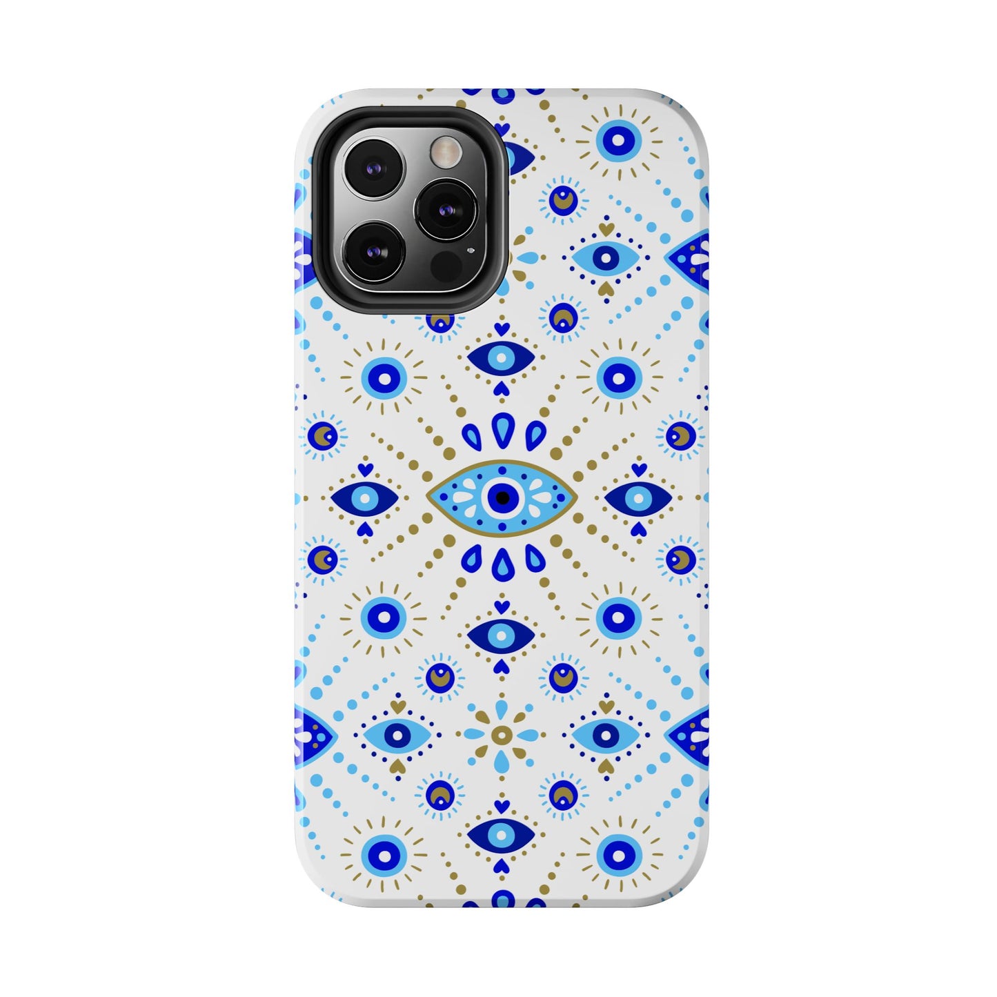 Blue Eye Pattern Tough Phone Cases, Durable Phone Cover, Bohemian Style, Unique Gift, Protective Tech Accessory