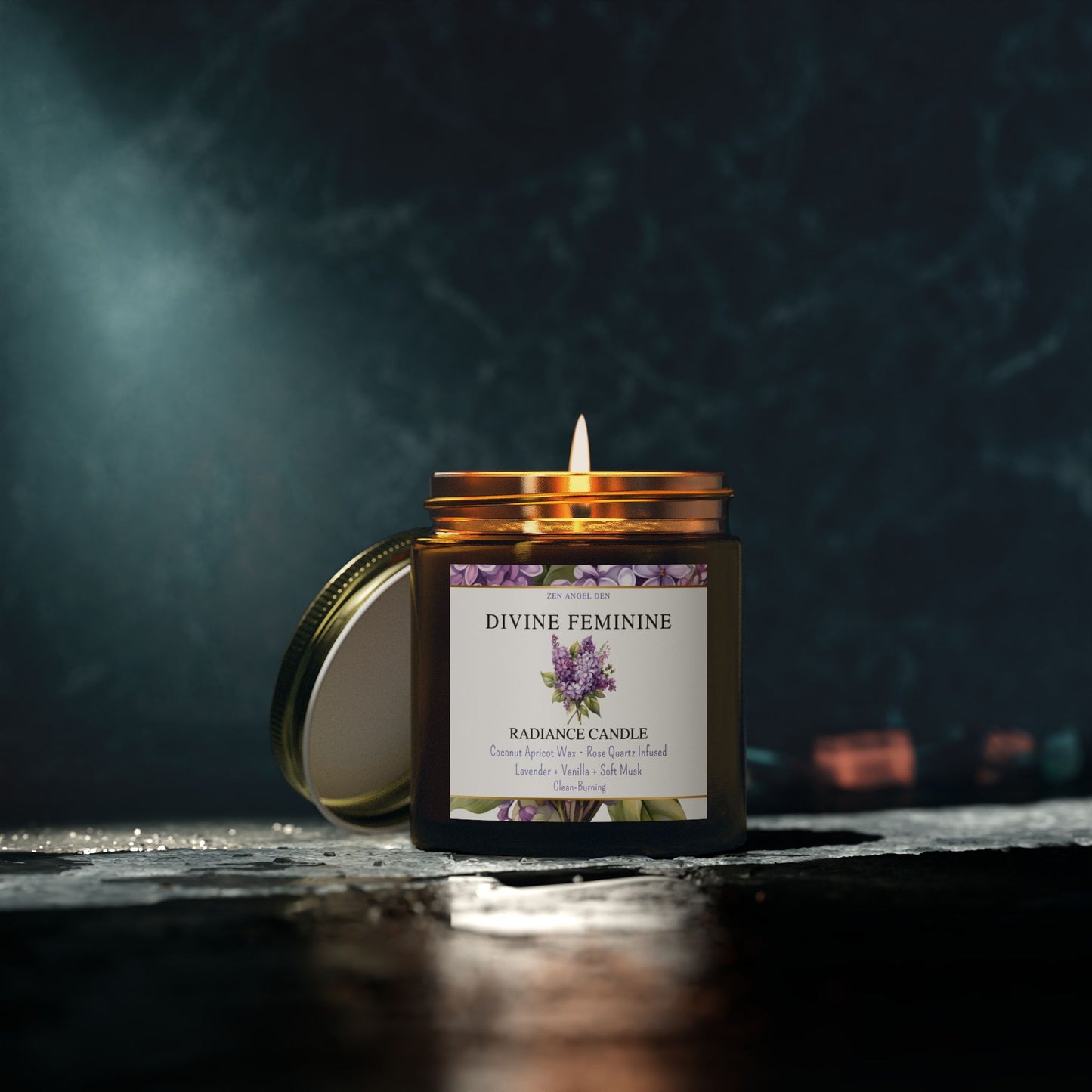 Radiance Candle Collection - Divine Feminine, Aromatherapy Candle, Eco-Friendly Wax, Lavender Vanilla, Home Decor, Gift for Her, Relaxation