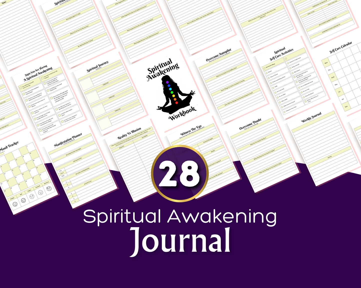 Spiritual Awakening Workbook & Canva Template