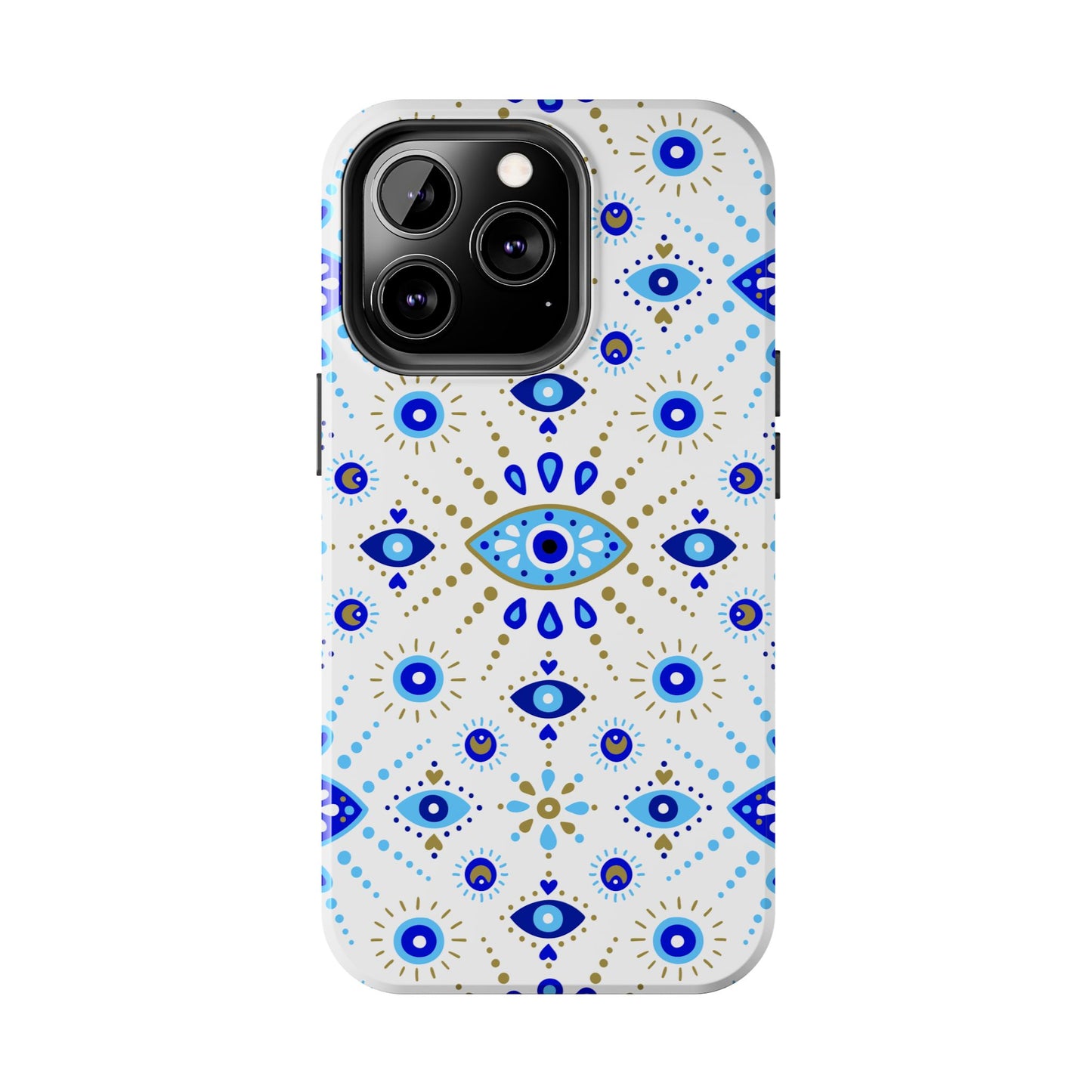 Blue Eye Pattern Tough Phone Cases, Durable Phone Cover, Bohemian Style, Unique Gift, Protective Tech Accessory