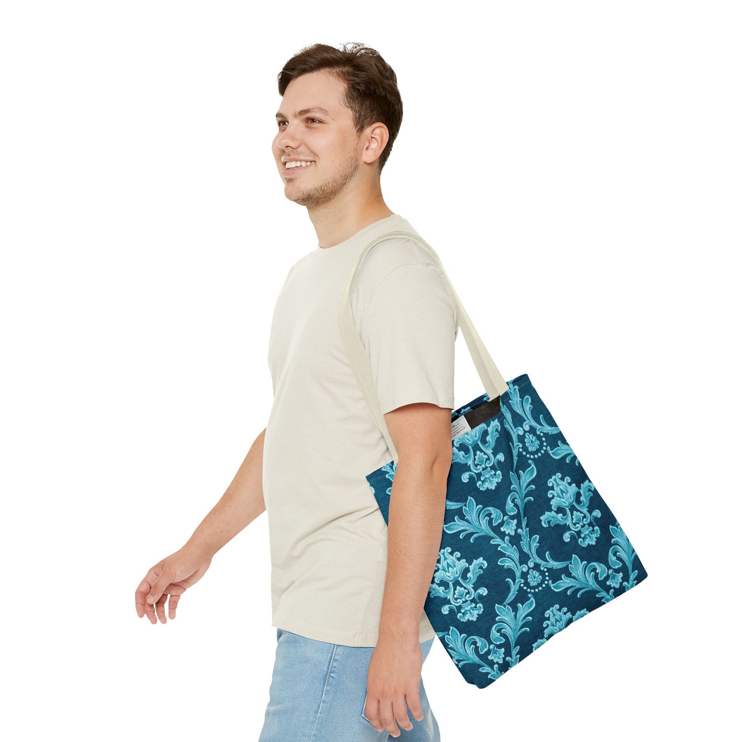 Elegant Floral Tote Bag, Reusable Shopping Bag, Eco-Friendly Carryall, Beach Tote, Gift for Her