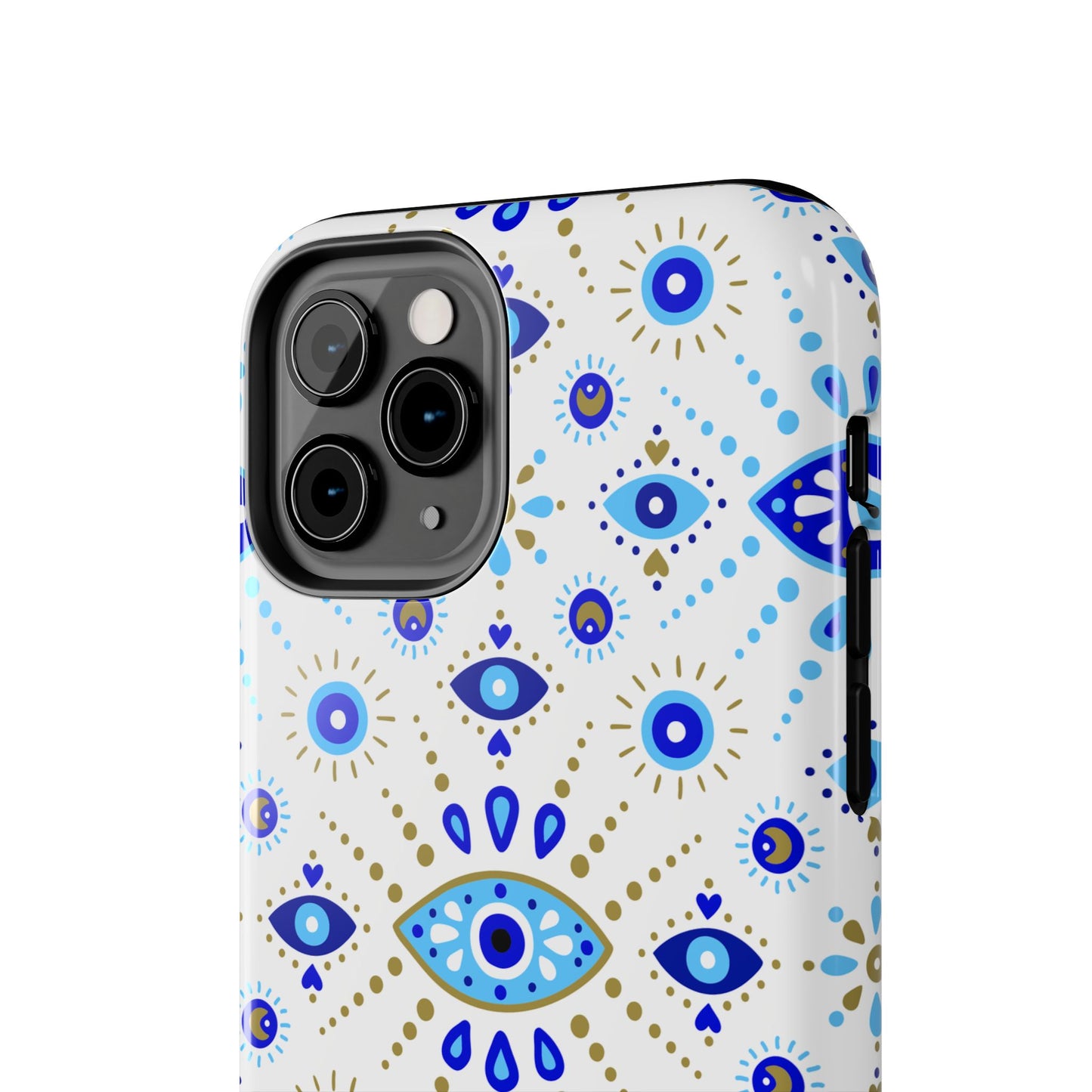 Blue Eye Pattern Tough Phone Cases, Durable Phone Cover, Bohemian Style, Unique Gift, Protective Tech Accessory