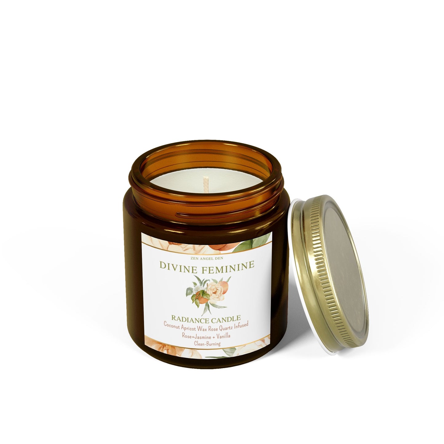 Divine Feminine Scented Candles - Coconut Apricot Wax, Radiance Candle for Relaxation, Gift for Her, Aromatherapy, Home Decor
