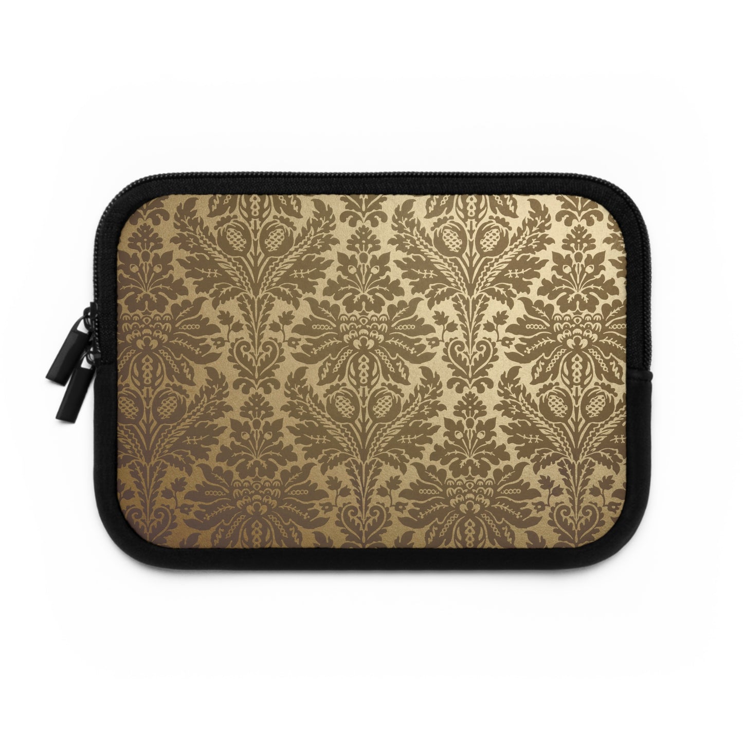 Small pouch with a damask pattern on a white background
