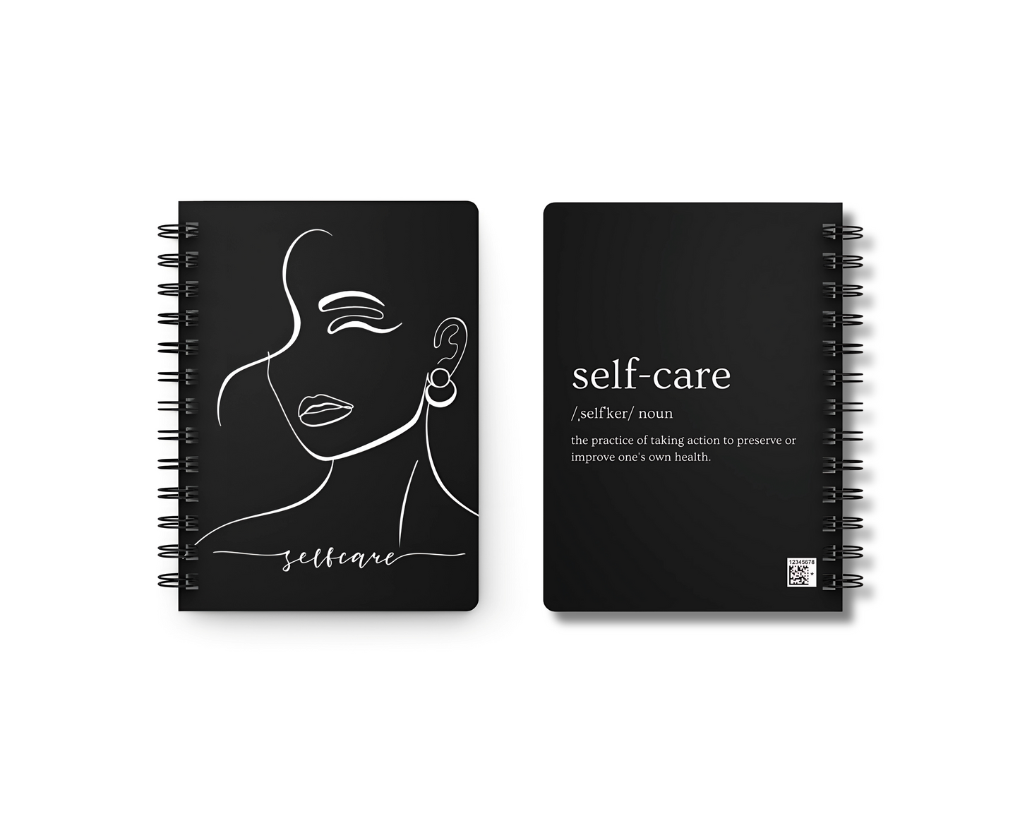 Self-Care Spiral Bound Journal | Motivational Notebook for Wellness, Mindfulness, Gift for Her, Self-Love Journal, Daily Planner
