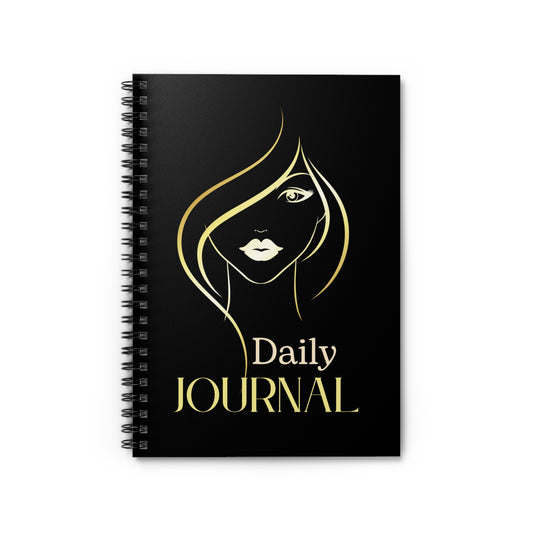 Elegant women's journals with gold foil style artwork and a daily journal title