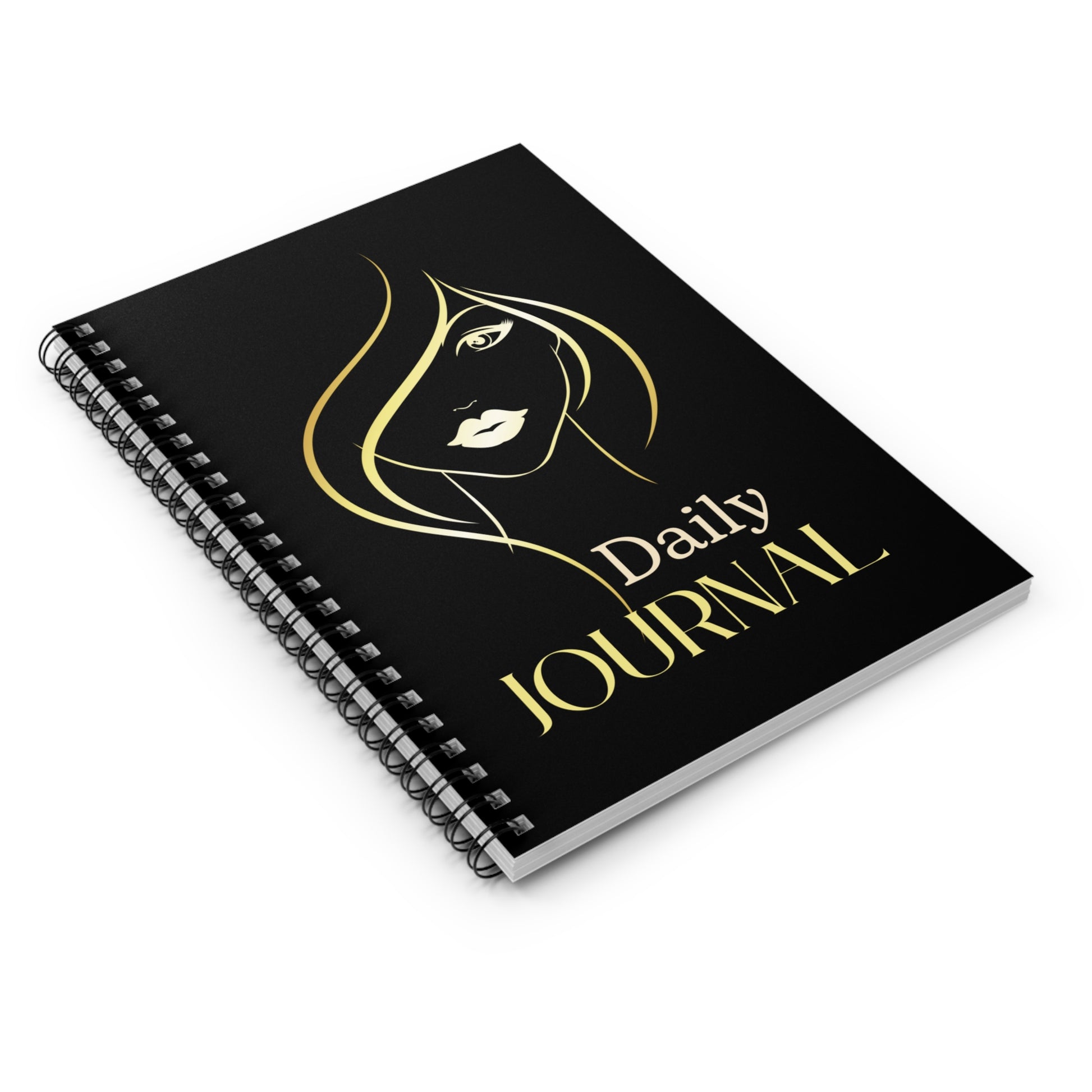 Elegant women's journals with gold foil style artwork and a daily journal title